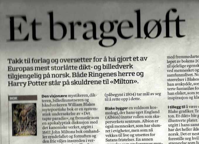 Adresseavisen ga Milton en seks'er. 